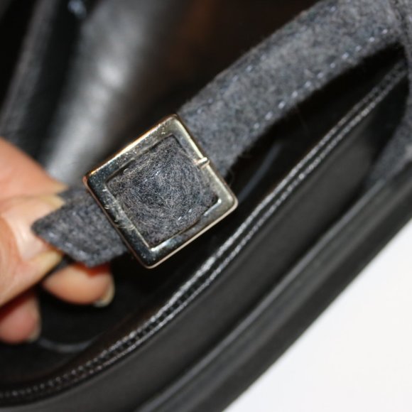 $450 39 9 Women's LUXURY ENFOLD Gray JAPAN wool LEATHER sandals flats shoes mint - Picture 5 of 13